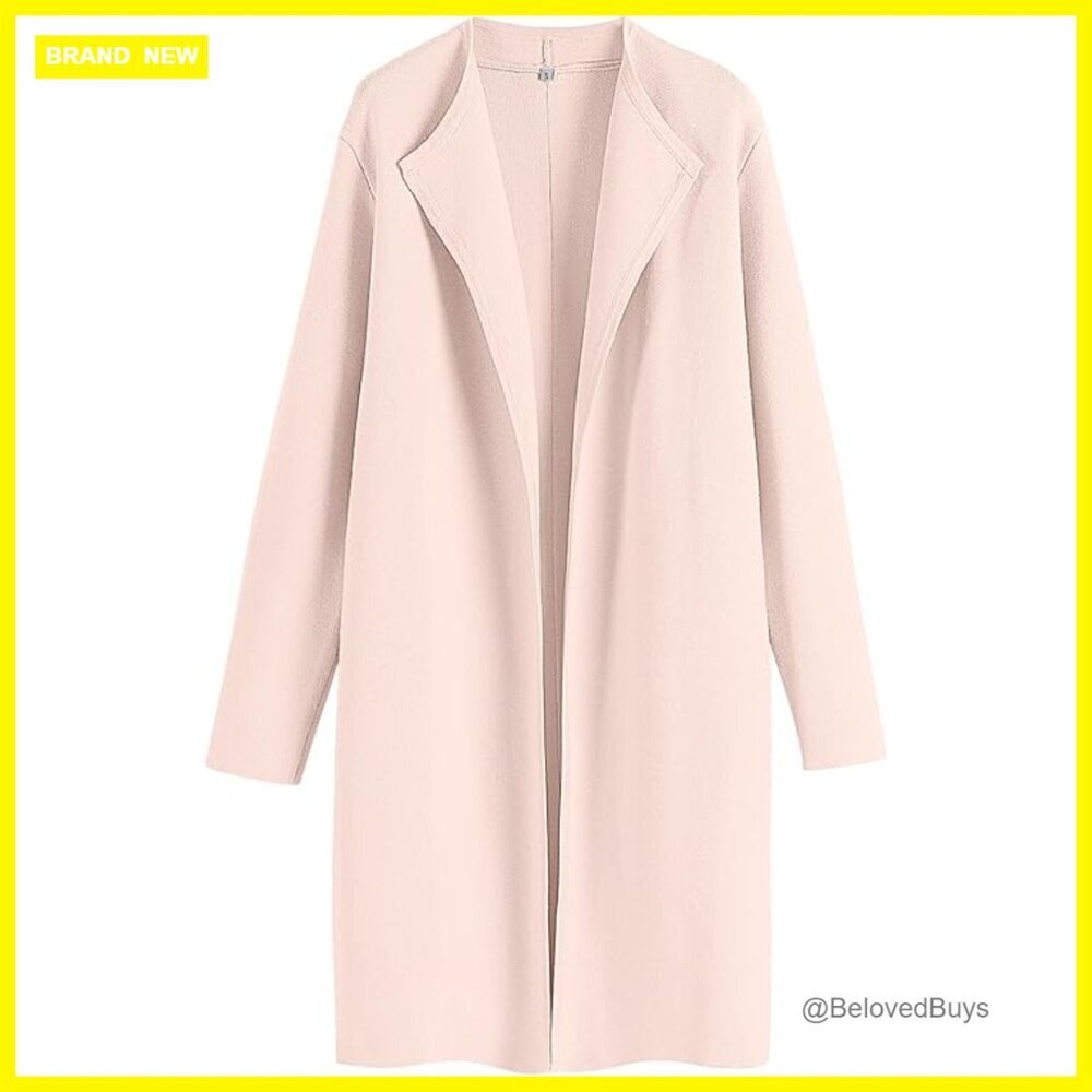 Oversized Long Cardigan Sweater Lapel Trench Coatigan Blazer Jacket